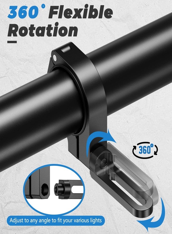 VAZESWIN UTV Light Bar Mount, Sturdy Aluminium Alloy LED Light Mounting Bracket, 360° Rotating Adjustable UTV Roll Bar Clamp Mount Fit on 1.5" / 1.75" / 1.85" / 2" / 2.1" Roll Cages (1 PC) - Image 4